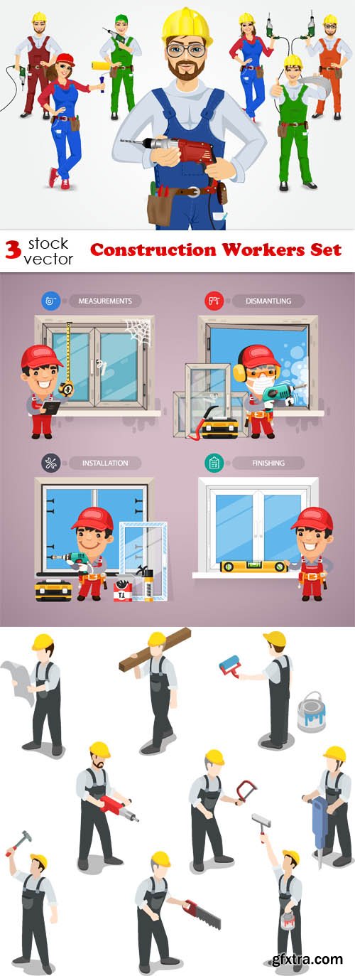 Vectors - Construction Workers Set