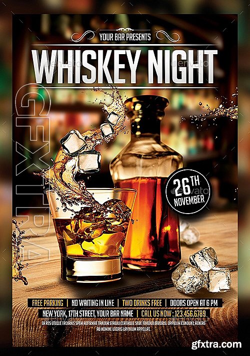 GraphicRiver - Whiskey Night Flyer Template 8937625