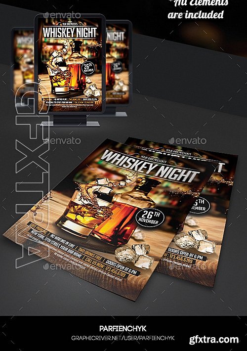 GraphicRiver - Whiskey Night Flyer Template 8937625