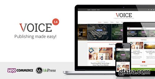 ThemeForest - Voice v1.6 - Clean News/Magazine WordPress Theme - 9646105