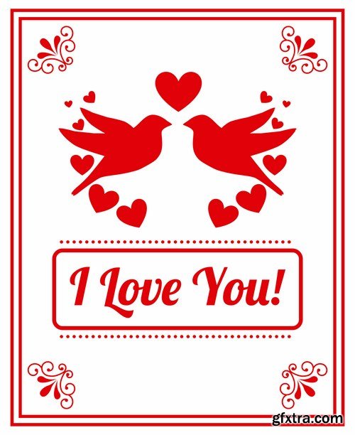 Love card design 8 - 25 EPS