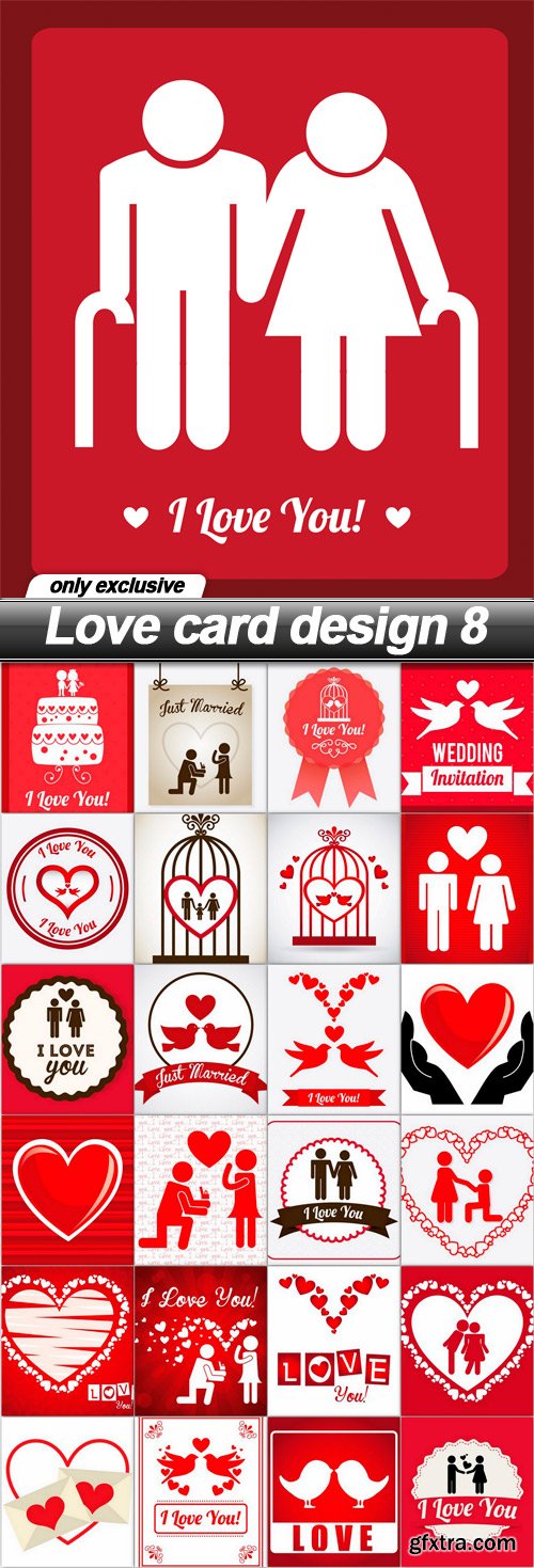 Love card design 8 - 25 EPS