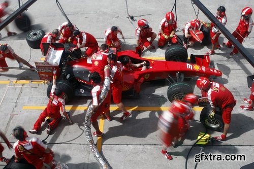 Collection of a Formula 1 car pit stop race motor racing circuit 25 HQ Jpeg