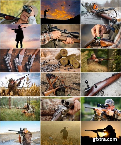 Collection Hunter hunting wild game hunting rifle production decline 25 HQ Jpeg