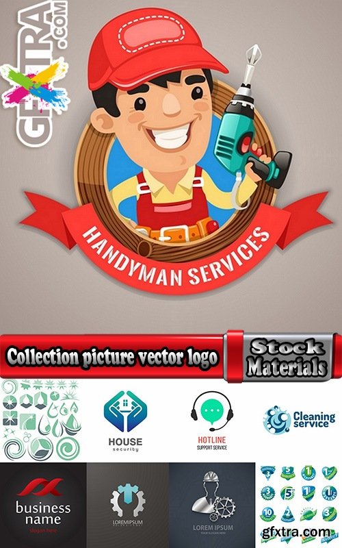 Collection picture vector logo illustration of the business campaign 20-25 EPS