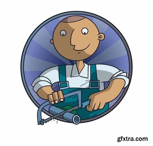 Collection of vector cartoon Toon picture of different professions 25 HQ Jpeg