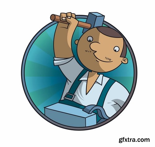 Collection of vector cartoon Toon picture of different professions 25 HQ Jpeg