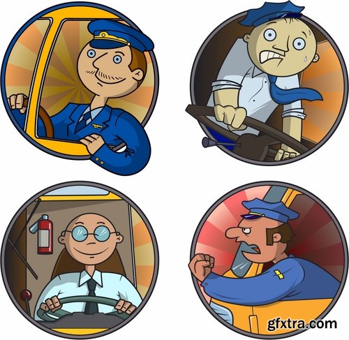 Collection of vector cartoon Toon picture of different professions 25 HQ Jpeg