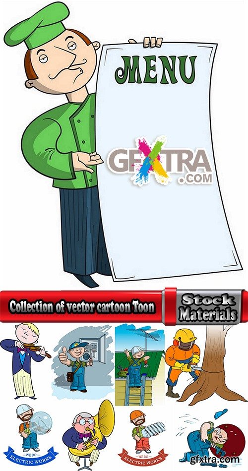 Collection of vector cartoon Toon picture of different professions 25 HQ Jpeg