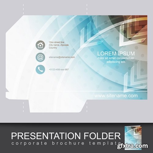 Vector Collection of picture business card template folder 25 EPS