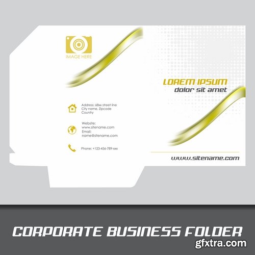 Vector Collection of picture business card template folder 25 EPS