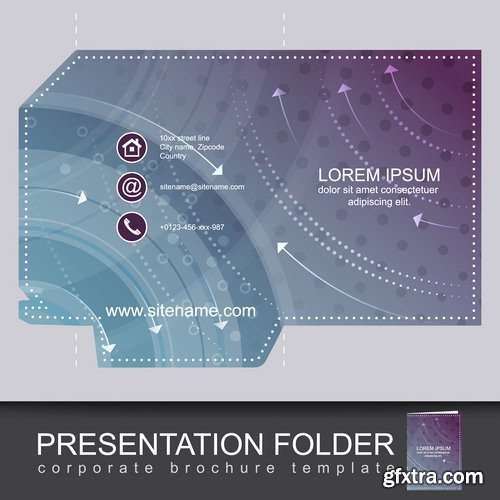 Vector Collection of picture business card template folder 25 EPS