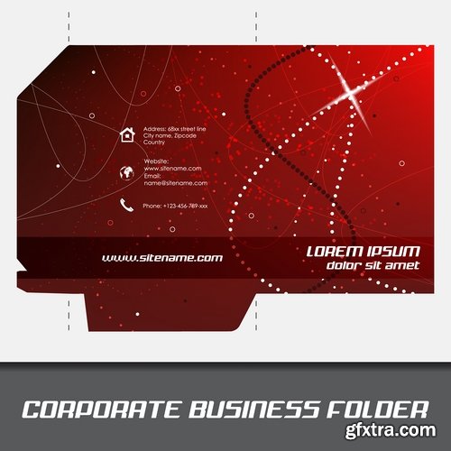 Vector Collection of picture business card template folder 25 EPS