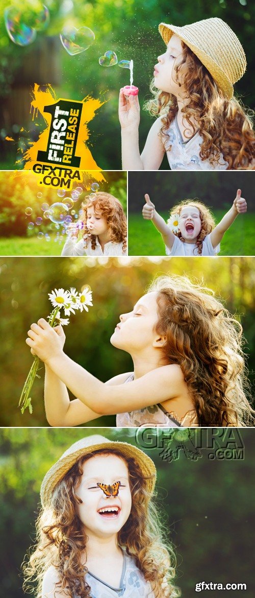 Stock Photo - Cute Girl at Summer