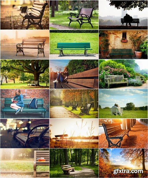 Collection nature park bench a little shop landscape 25 HQ Jpeg