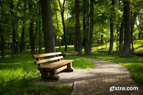 Collection nature park bench a little shop landscape 25 HQ Jpeg