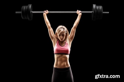 Collection girl woman with the weight training in the gym 25 HQ Jpeg