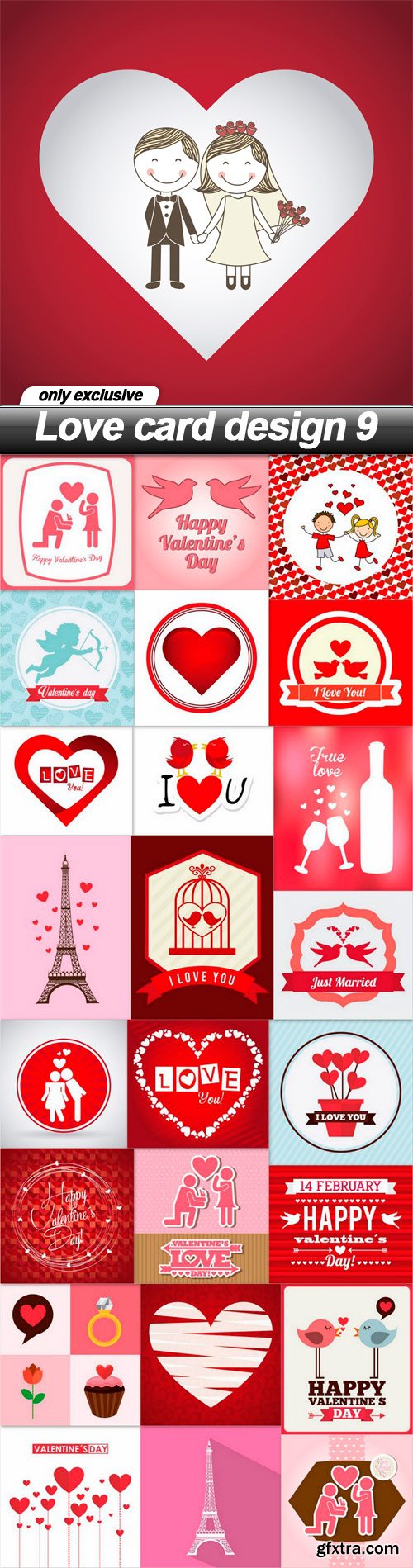 Love card design 9 - 25 EPS