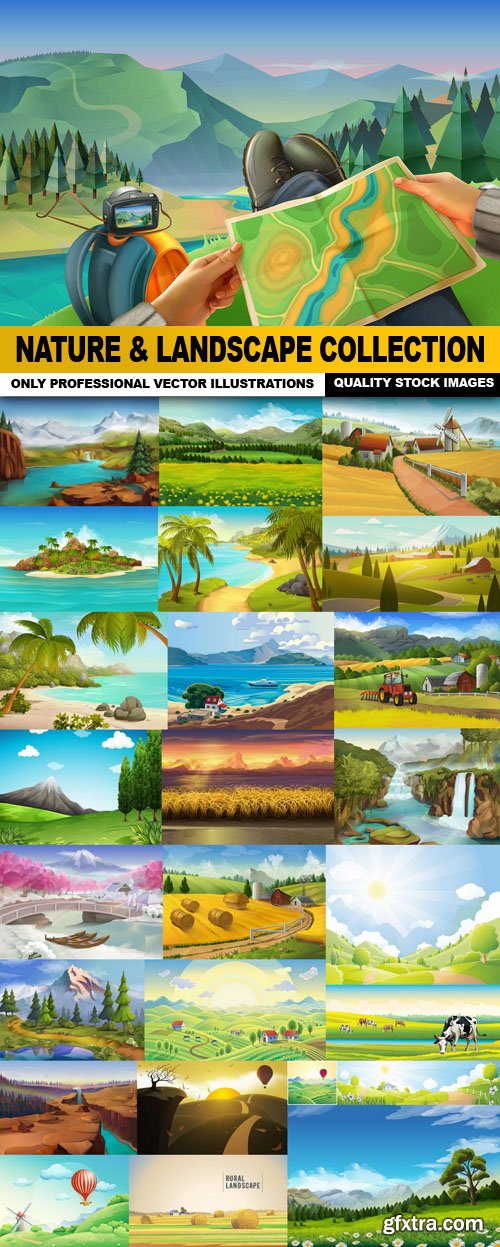 Nature & Landscape Collection - 26 Vector