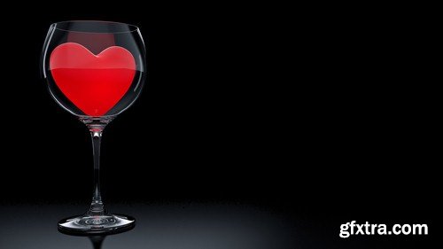 Heart in glass