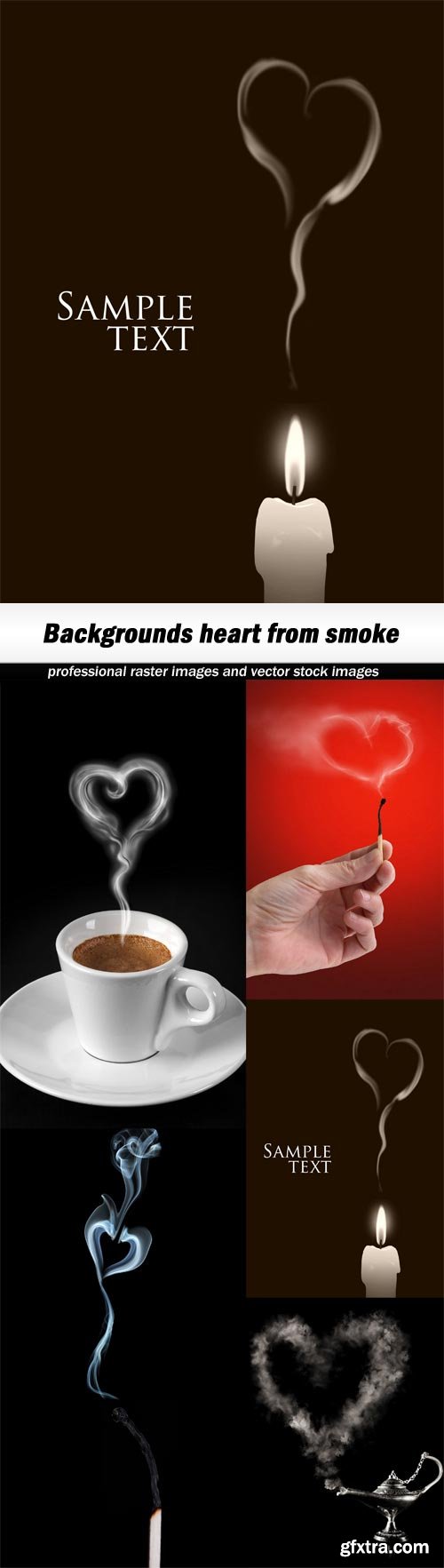 Backgrounds heart from smoke