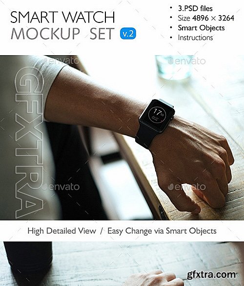 GraphicRiver - Smart Watch Mockup Set v2 12489200