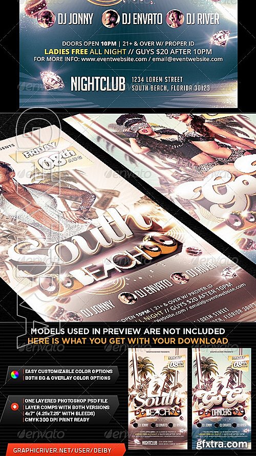 GraphicRiver - South Beach GoGo Dancers Flyer Template 2746437