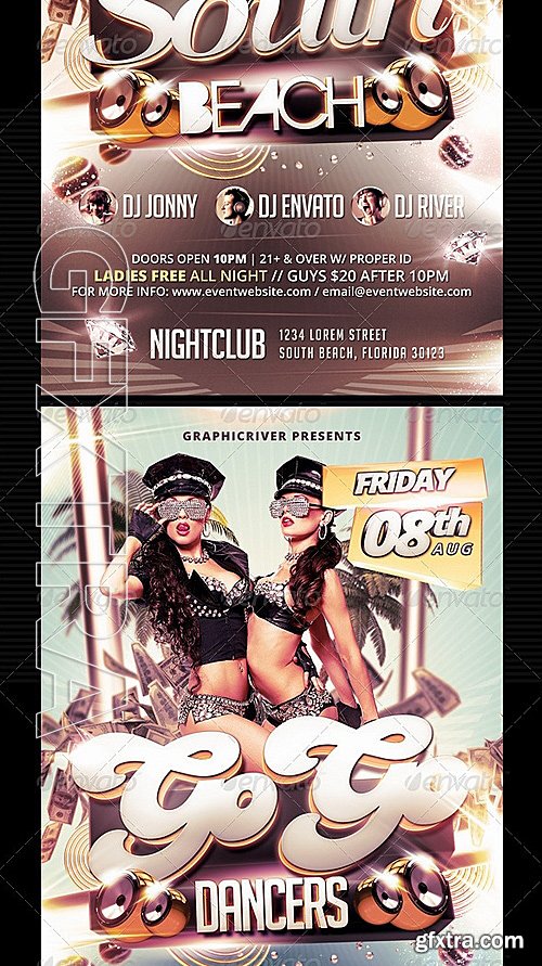 GraphicRiver - South Beach GoGo Dancers Flyer Template 2746437