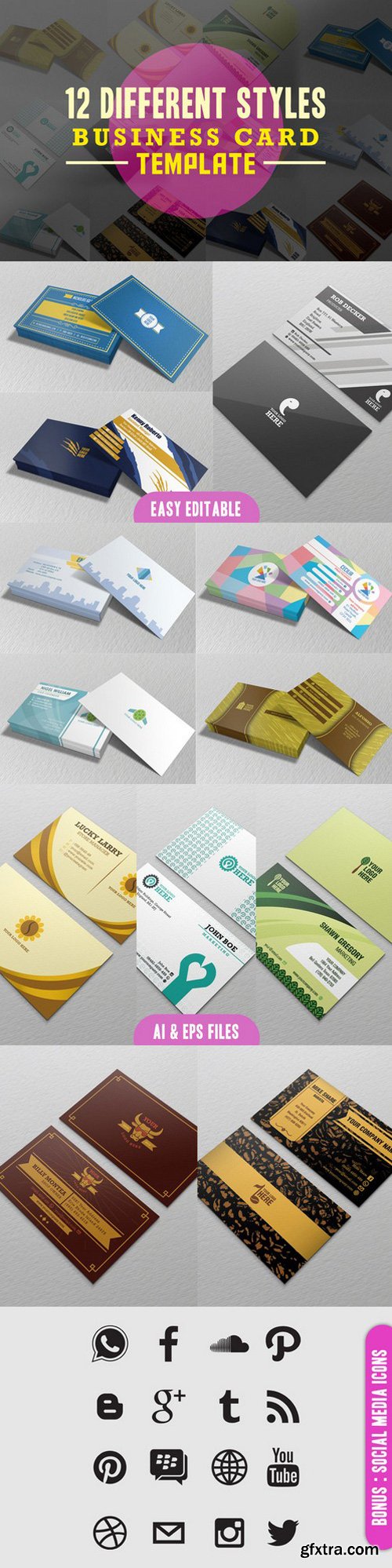 CM - 12 Different styles Business Card 501335