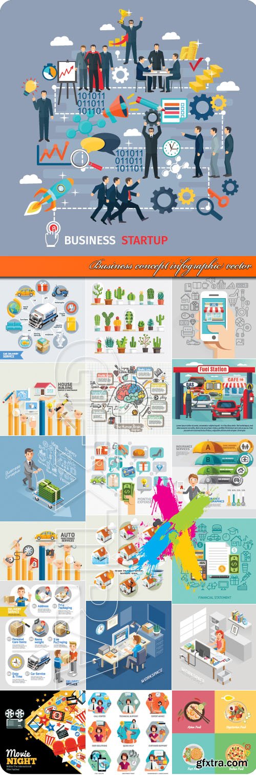 Business concept infographic vector