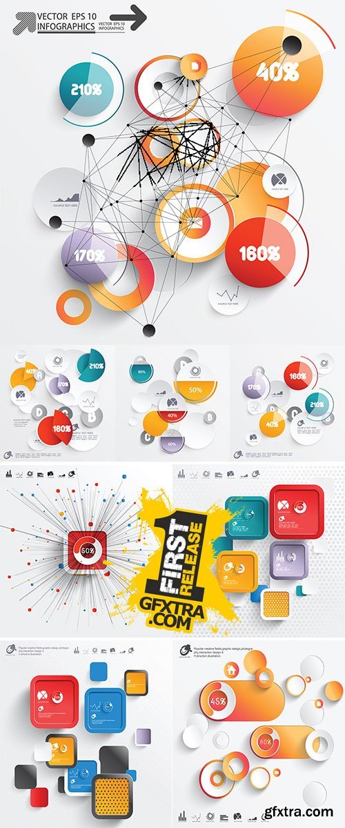 Stock: Abstract 3D Paper Infographics