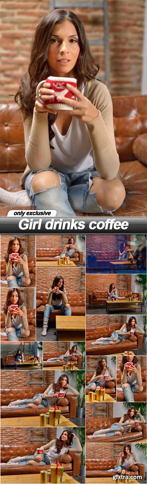 Girl drinks coffee - 15 UHQ JPEG