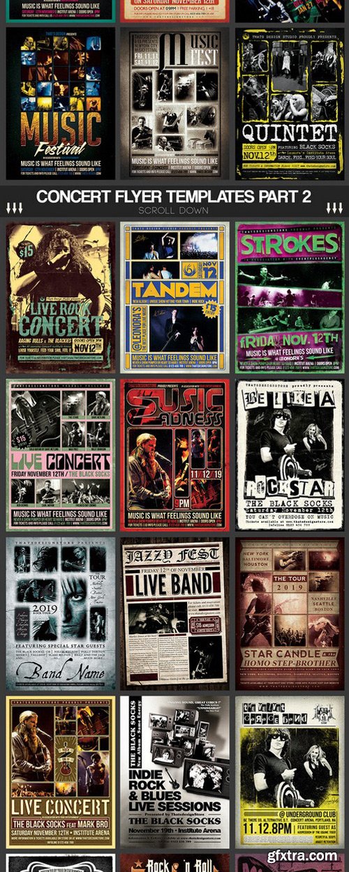 CM - 74 Live and Concerts Flyers Bundle 502569