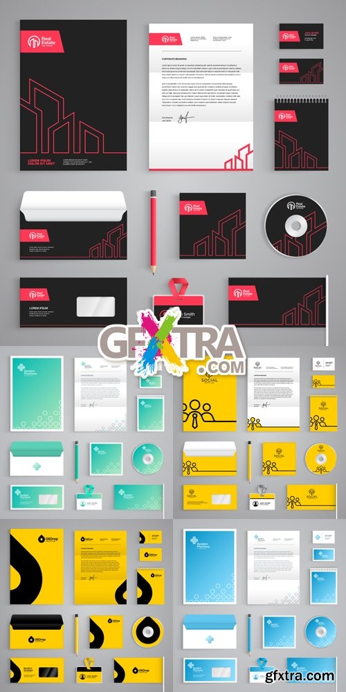 Corporate Business Templates Vector 2