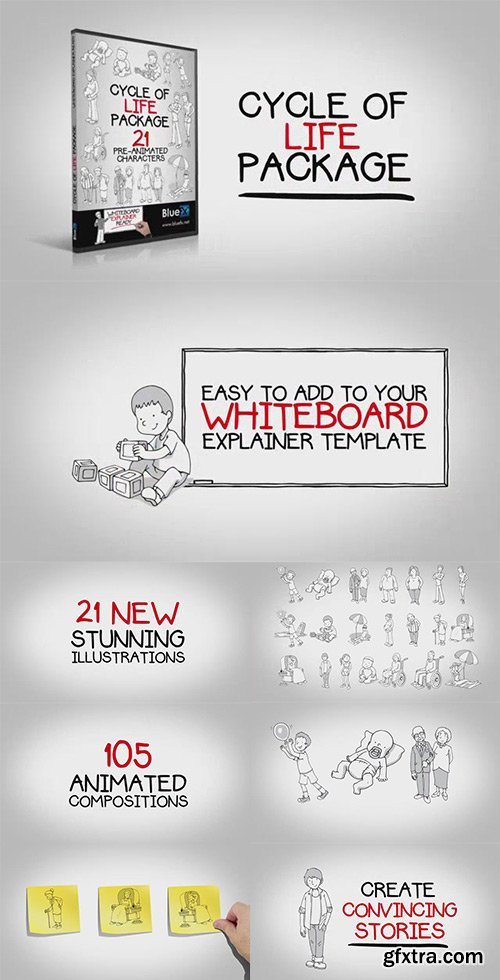 Whiteboard Cycle Of Life Character Pack