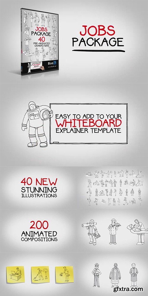 Whiteboard Jobs Pack After Effect Template