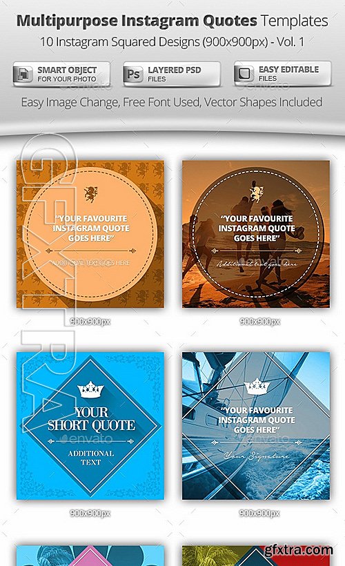 GraphicRiver - Multipurpose Instagram Quotes Banner Templates 11938049