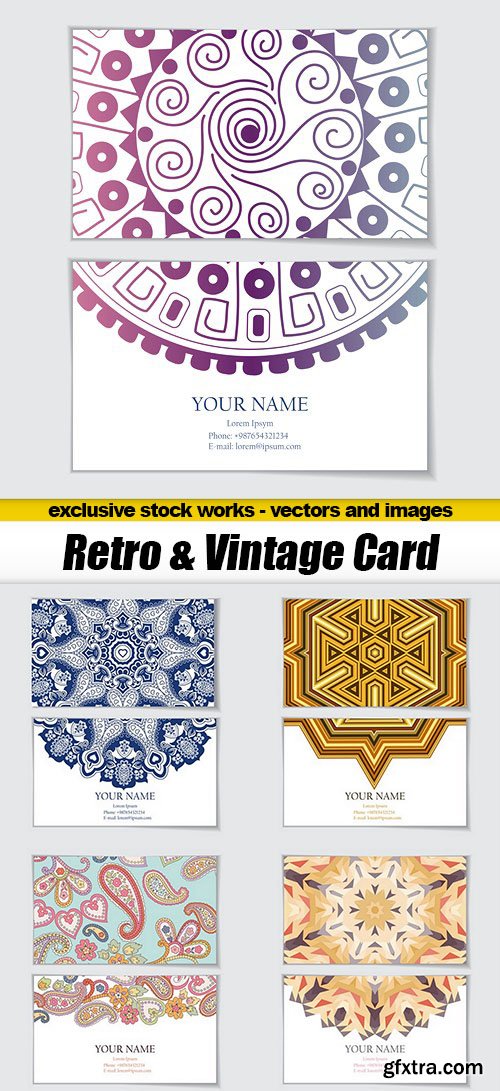 Retro & Vintage Card - 15xEPS