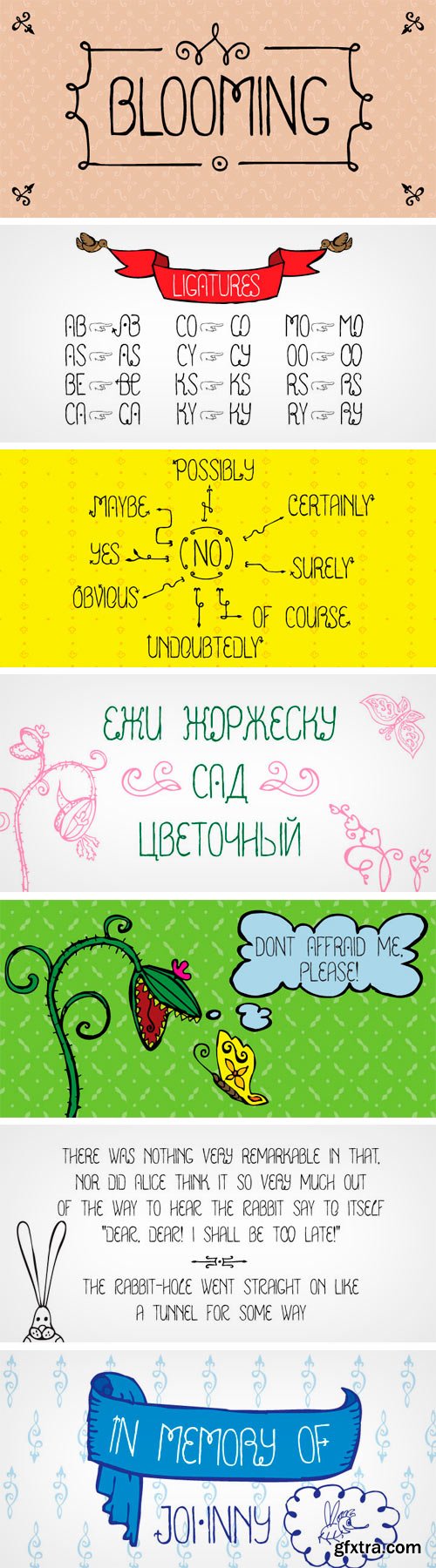 Blooming Font Family