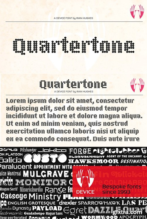 Quartertone Font $39