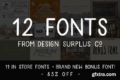 Creativemarket Font Bundle 85% OFF! 504585