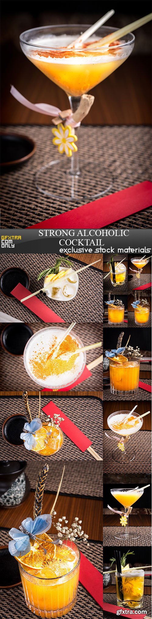 Strong alcoholic cocktail, 12 x UHQ JPEG