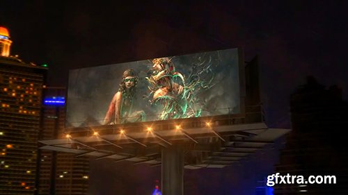 Videohive Billboard In Night City 12441451