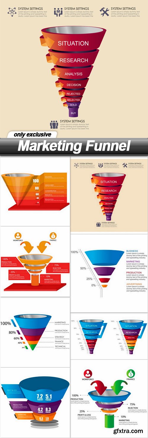 Marketing Funnel - 8 EPS