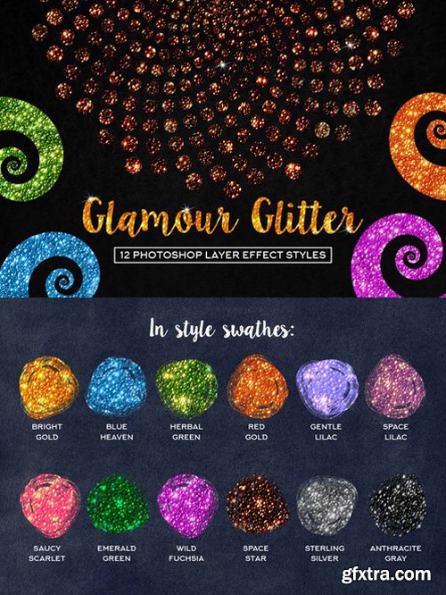 CM - Glamour Glitter Photoshop Styles 373648