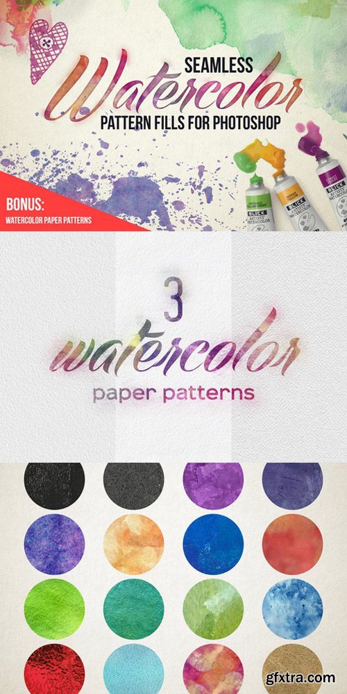 CM - Seamless Watercolor Pattern Fills 312884