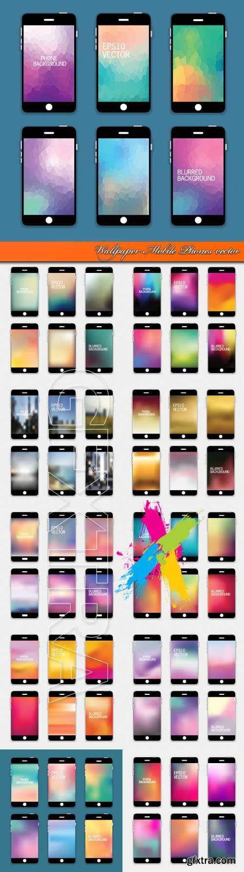 Wallpaper Mobile Phones vector