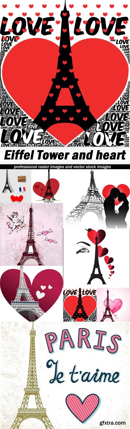 Eiffel Tower and heart