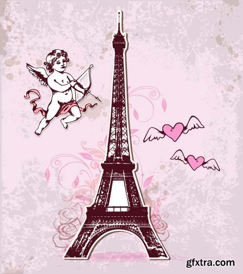 Eiffel Tower and heart