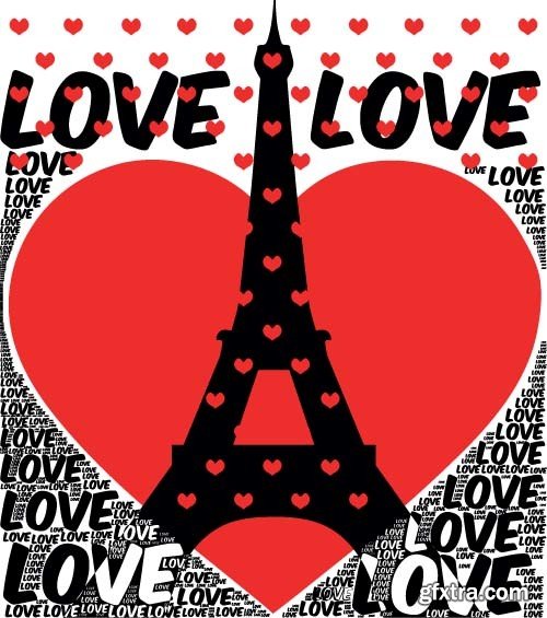 Eiffel Tower and heart